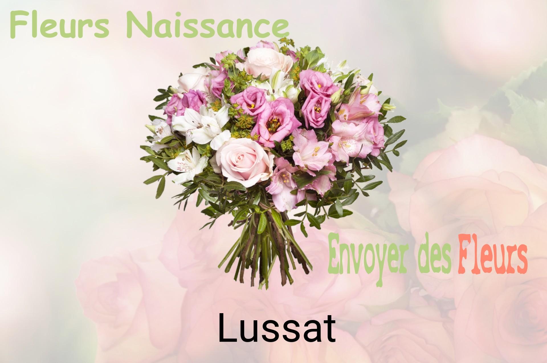 Bouquet de fleurs de naissance livré à Lussat